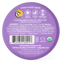 Load image into Gallery viewer, night night sleep balm for kids tin back