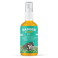 Load image into Gallery viewer, organic baby oil glass bottle