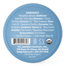 Load image into Gallery viewer, unscented lip butter tin ingredients