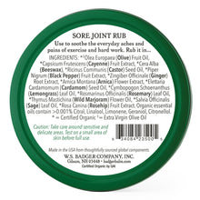 Load image into Gallery viewer, sore joint rub ingredients