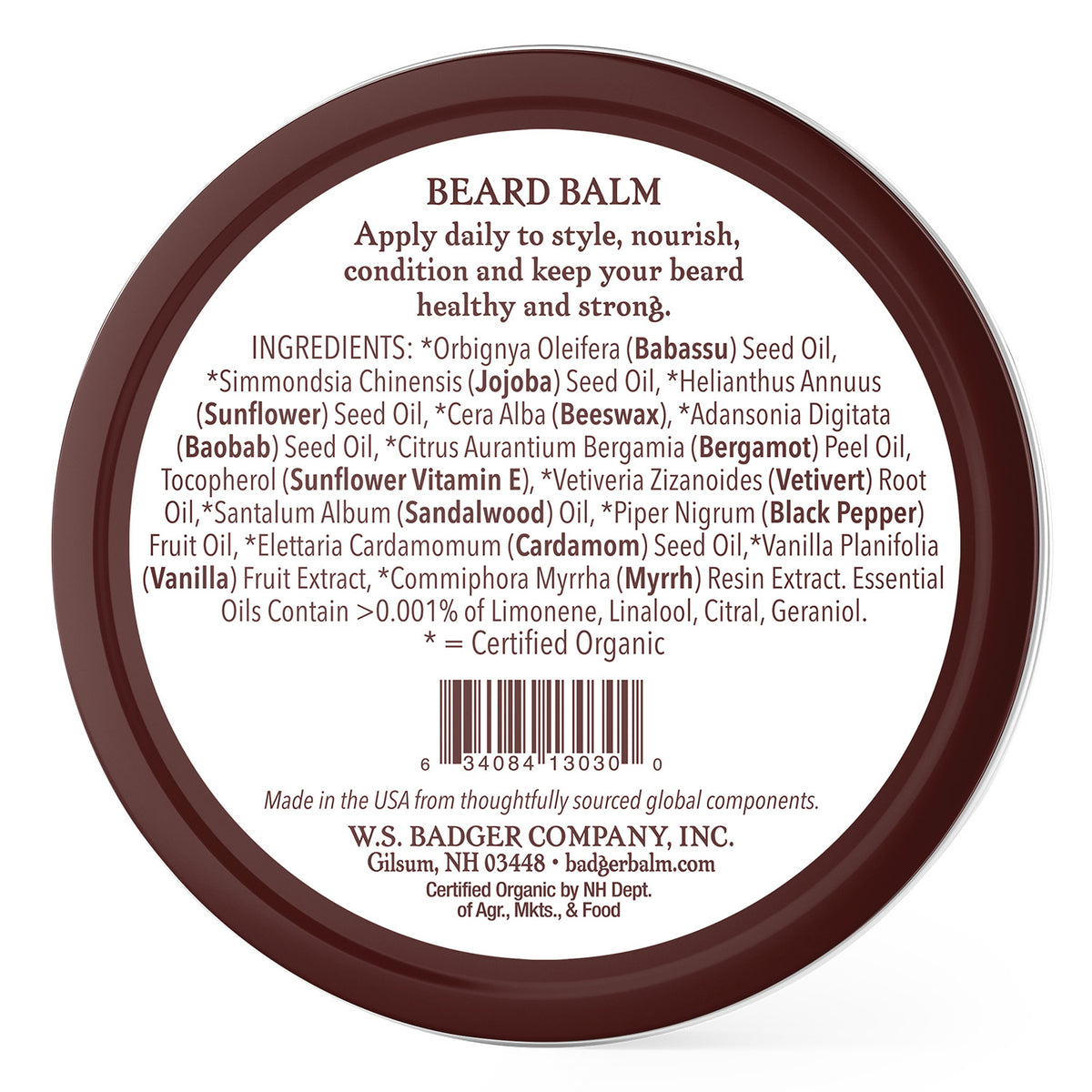 Beard Balm Organic Conditioning Styling Aid Badger Balm