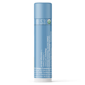 unscented organic lip balm back of tube