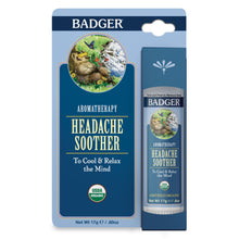 Load image into Gallery viewer, headache soother organic aromatherapy stick packaging