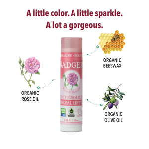 organic ingredients mineral lip tint rose tourmaline