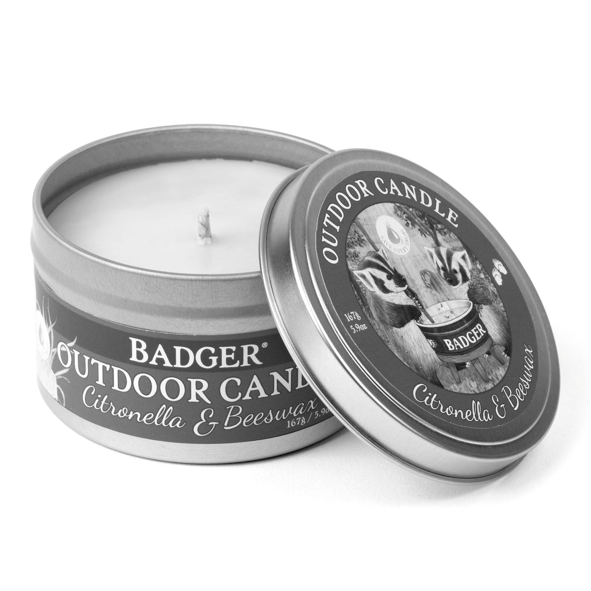 Outdoor Candle Citronella & Beeswax Badger
