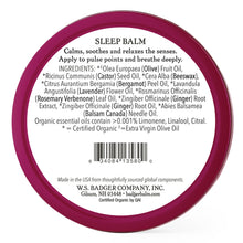 Load image into Gallery viewer, sleep balm tin back