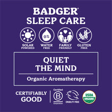 Load image into Gallery viewer, sleep balm organic certifications