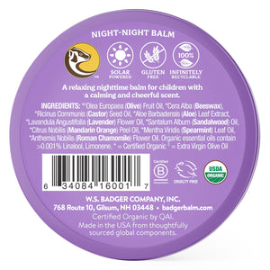 night night sleep balm for kids tin back