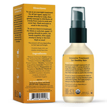 Load image into Gallery viewer, Badger Balm Castor Hair Oil Treatment back label
