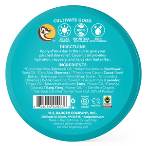 coconut after sun balm tin back