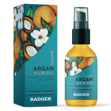Load image into Gallery viewer, Badger Organic Argan Hair Oil for Shiny Hair
