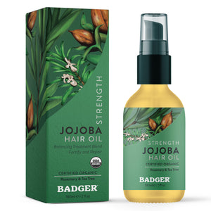 Strengthen Hair with Organic Jojoba Hair Oil and Scalp Treatment