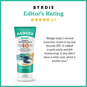 Byrdie 2022 Best Baby Sunscreen Badger