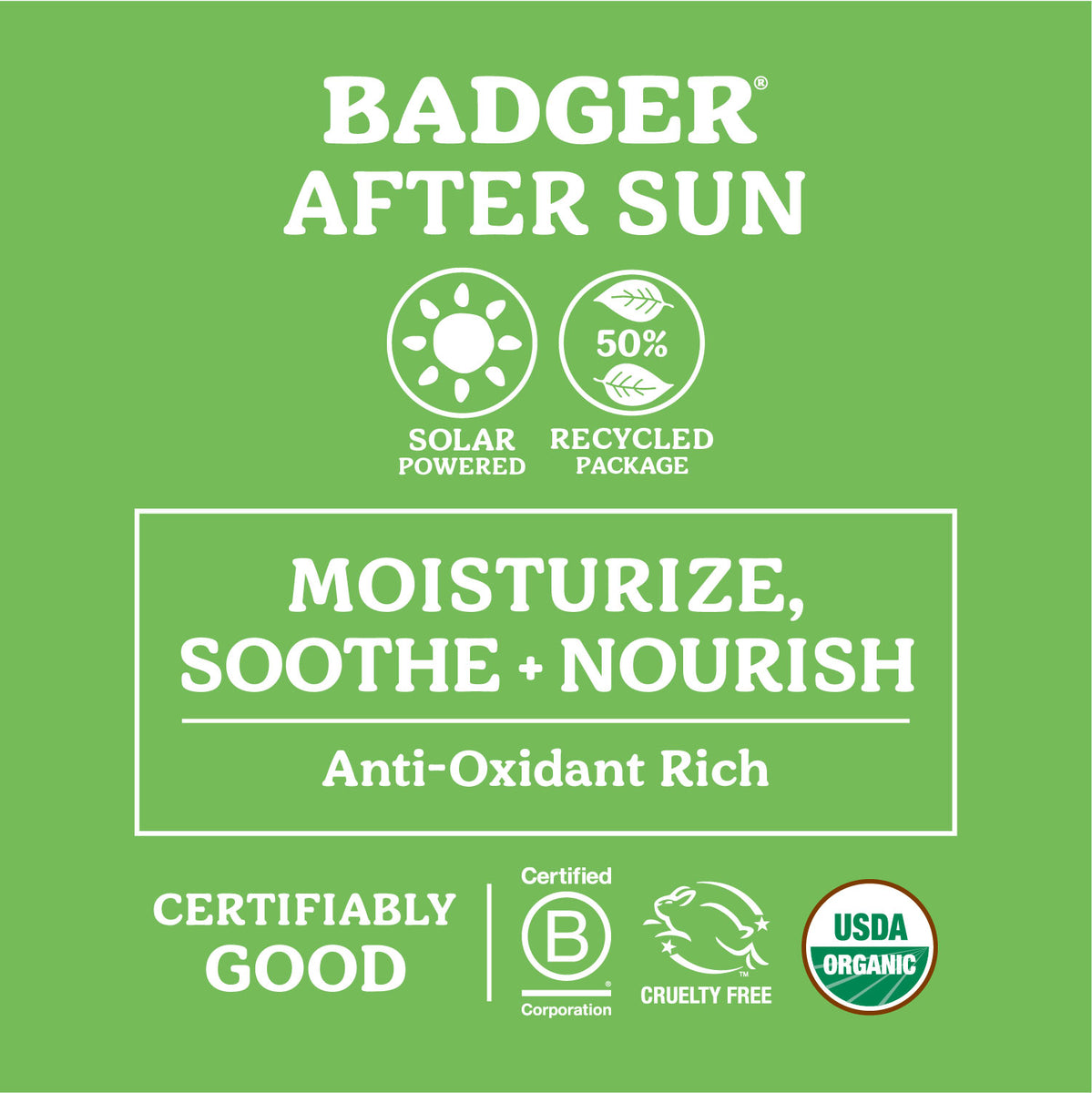 After Sun Balm Organic Skin Moisturizer Badger Balm BADGER