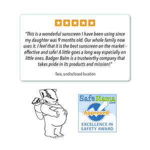 safe mineral baby sunscreen testimonial