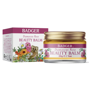 rose beauty balm organic deep face moisturizer jar and box