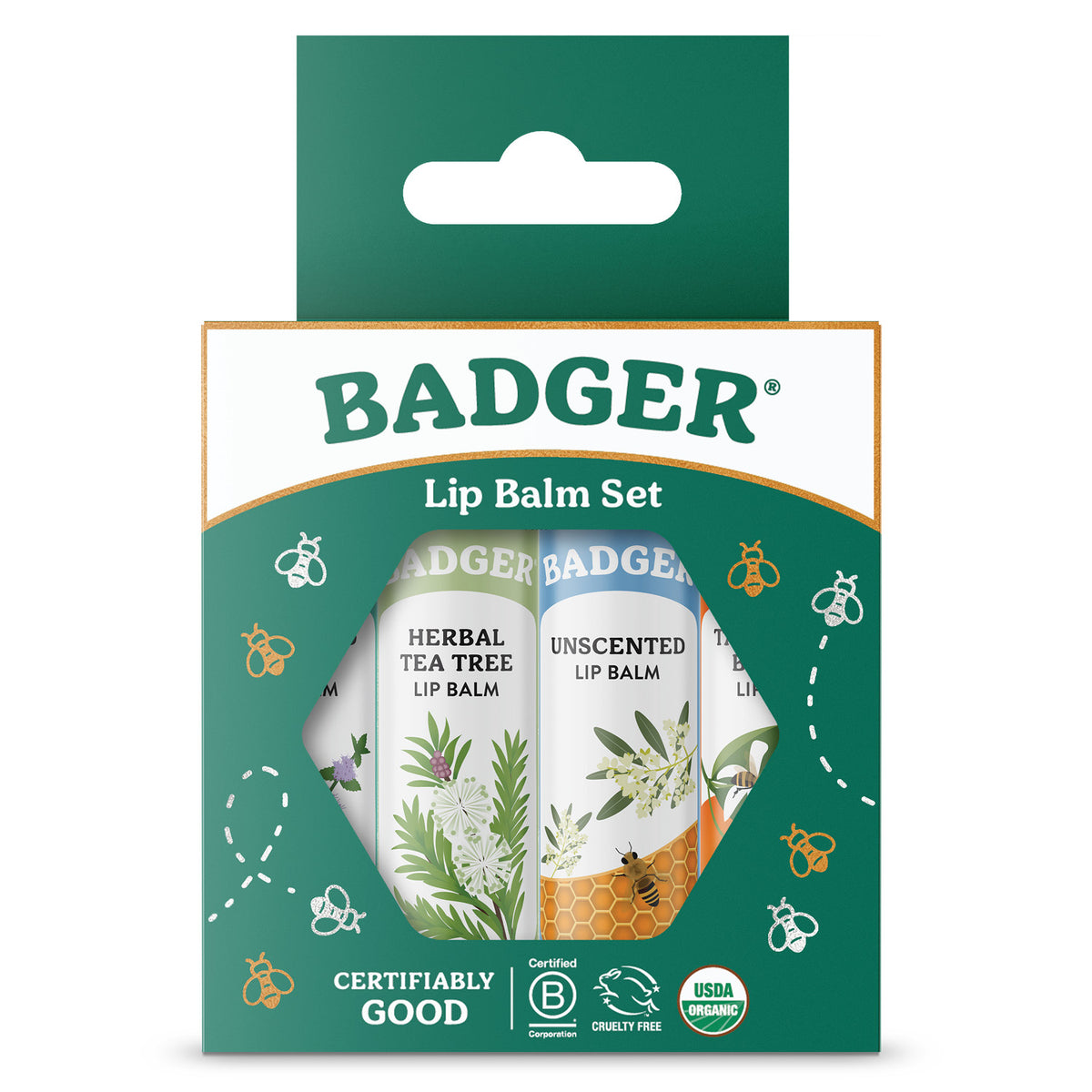 Classic Lip Balm 4-Pack - Green Box