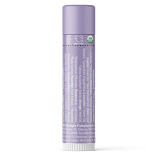 Load image into Gallery viewer, organic classic lip balm lavender orange back of tube
