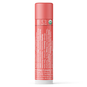 organic lip balm pink grapefruit back of tube