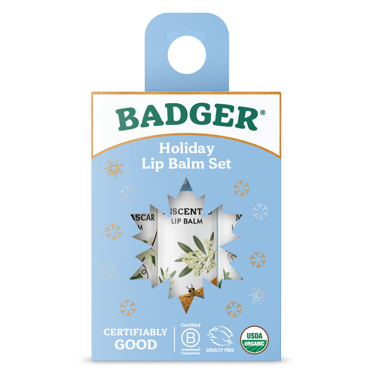 Holiday Lip Balm Set 3-pack - Blue Box