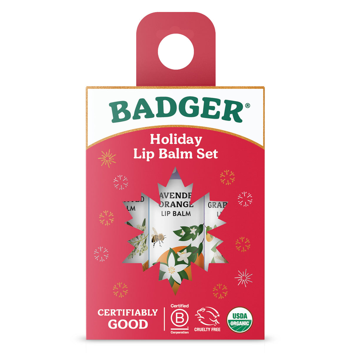 Holiday Lip Balm Set 3-Pack - Red Box