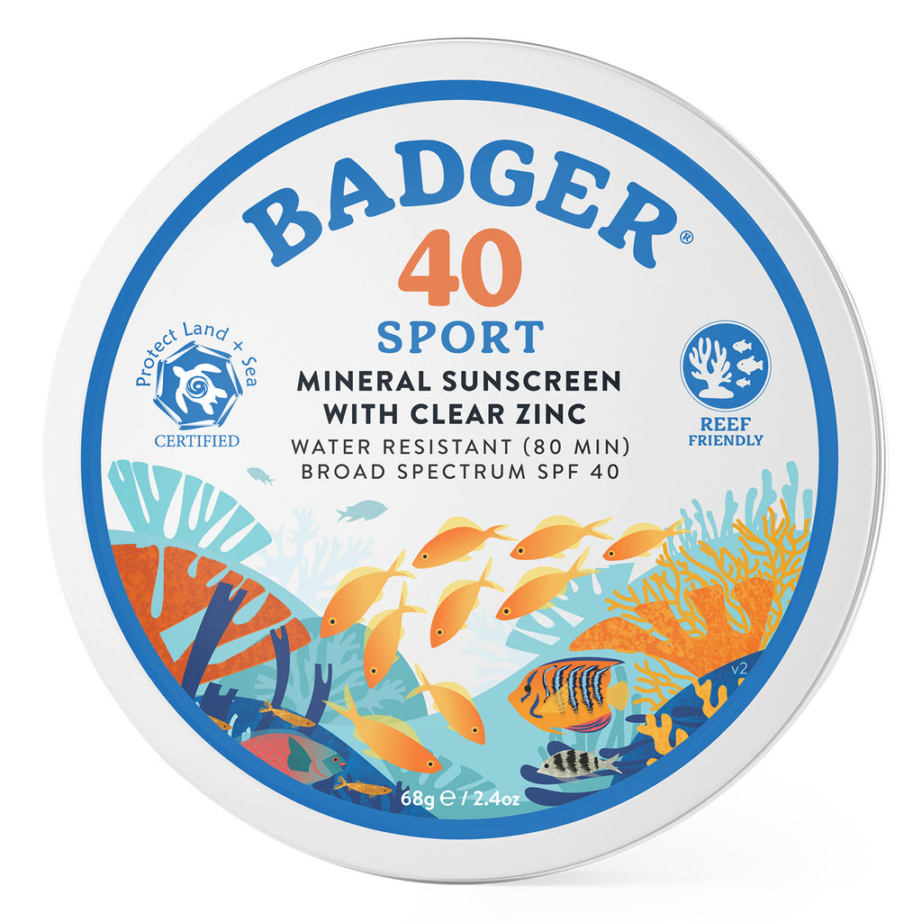 Badger Mineral Sunscreen, Sport, Broad Spectrum SPF 40 - 68 g