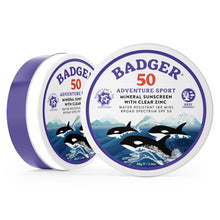 Load image into Gallery viewer, adventure sport reef safe mineral sunscreen SPF 50 side
