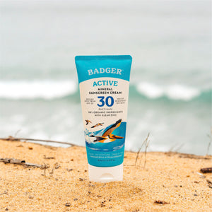 mineral sunscreen cream SPF 30 unscented lifestyle