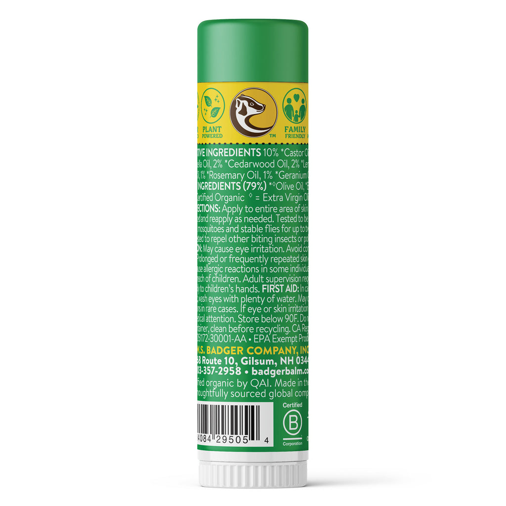 Protector Bug Balm Bug Repellent Balm Stick - Organic Natural Mosquito Repellent | Badger Balm