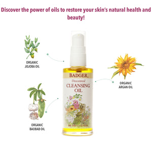 organic ingredients unscented face cleansing oil