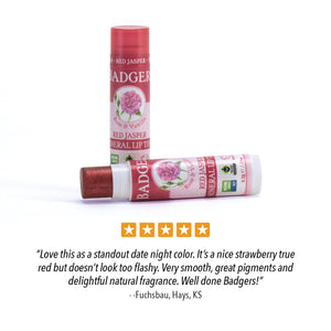 review Badger mineral lip tint red jasper
