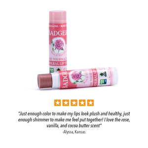 review Badger mineral lip tint rose tourmaline