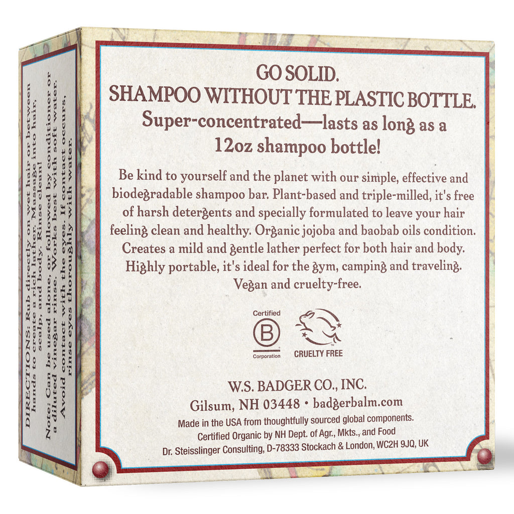 Shampoo Bar - Organic No Plastic Bottle | Balm – BADGER