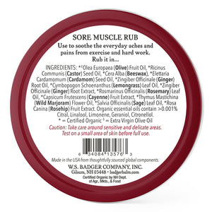 sore muscle rub ingredients